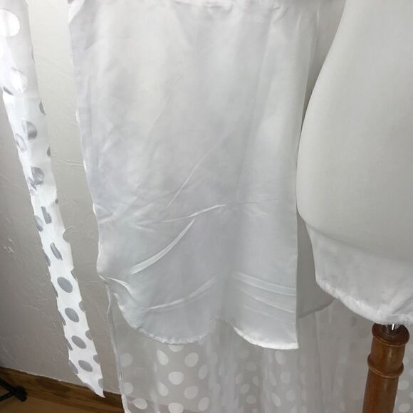 Guess True White Bertha Dotted Long Sleeve Wrap Dress XS NWT - Picture 8 of 10